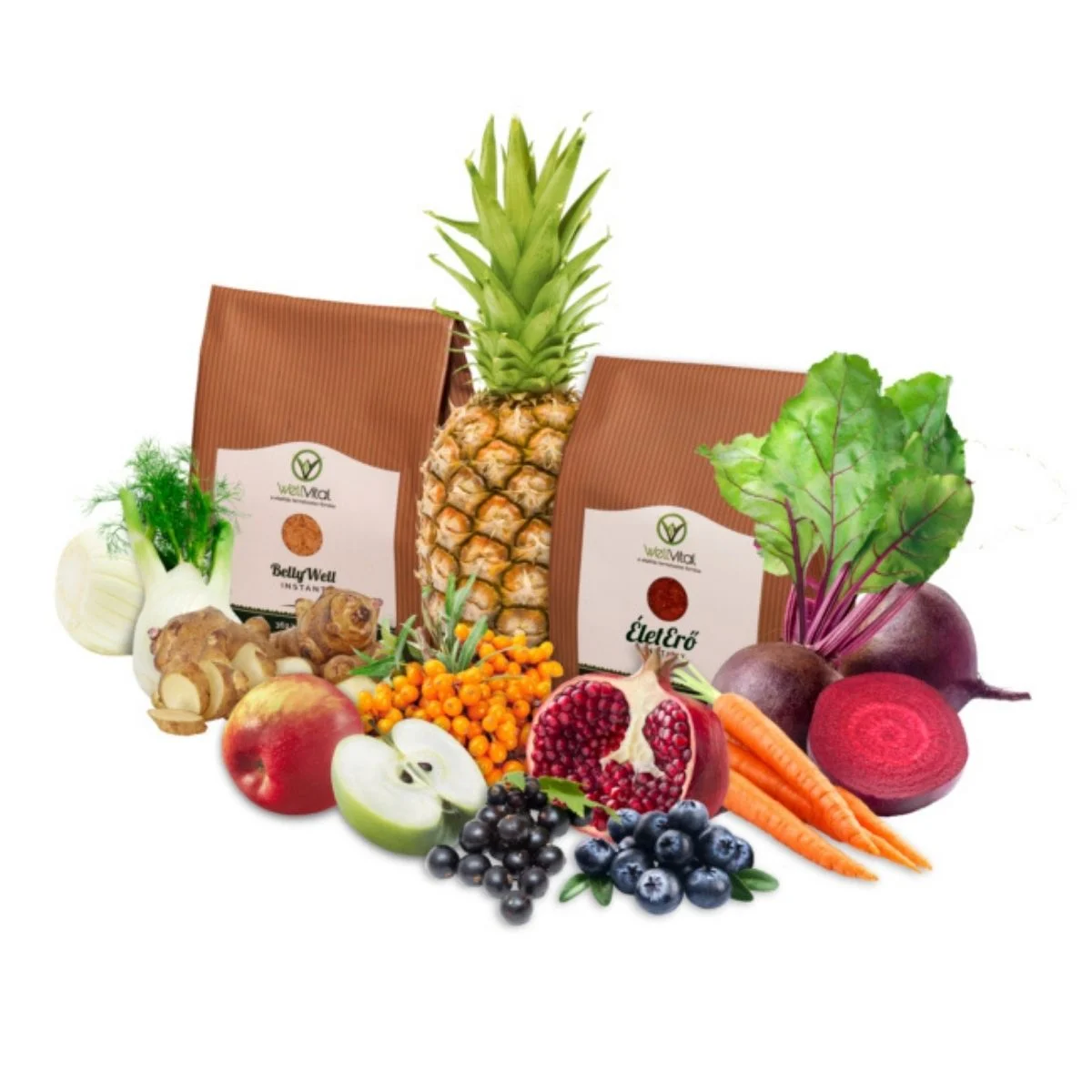 bellywell eletero instant duo csomag gyumolcs kristaly zoldseg kristaly - WellVital