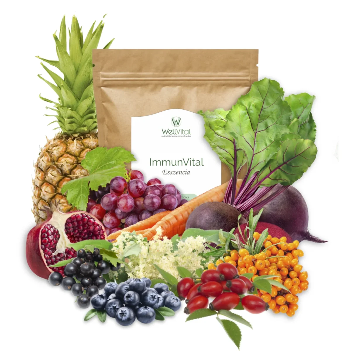 immunvital esszencia 100g zoldsegkristaly gyumolcskristaly wellvital - WellVital