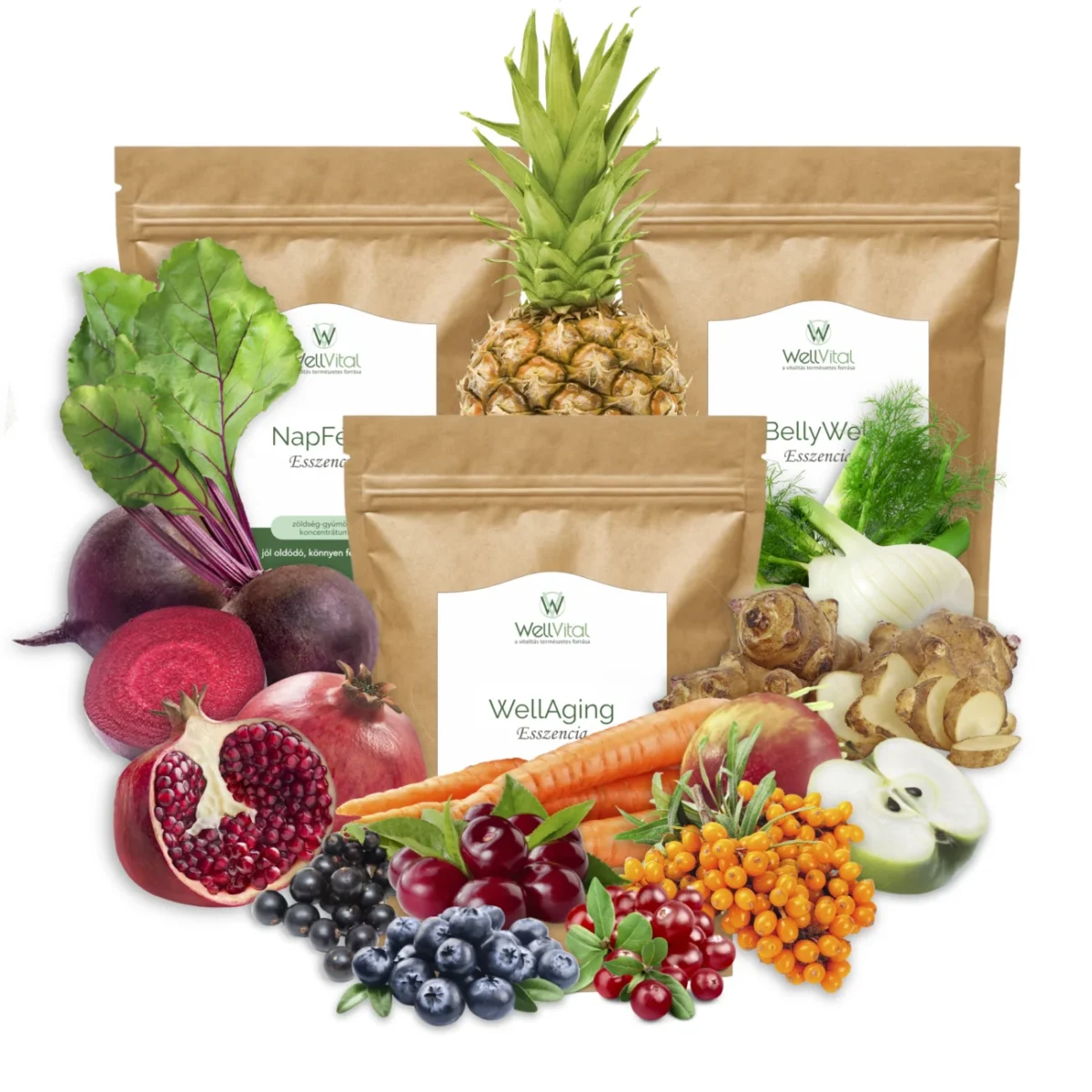 wellaging bellywell napfeny trio 3x100g - WellVital